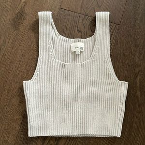 Wilfred Free Ribbed Knit Crop Top